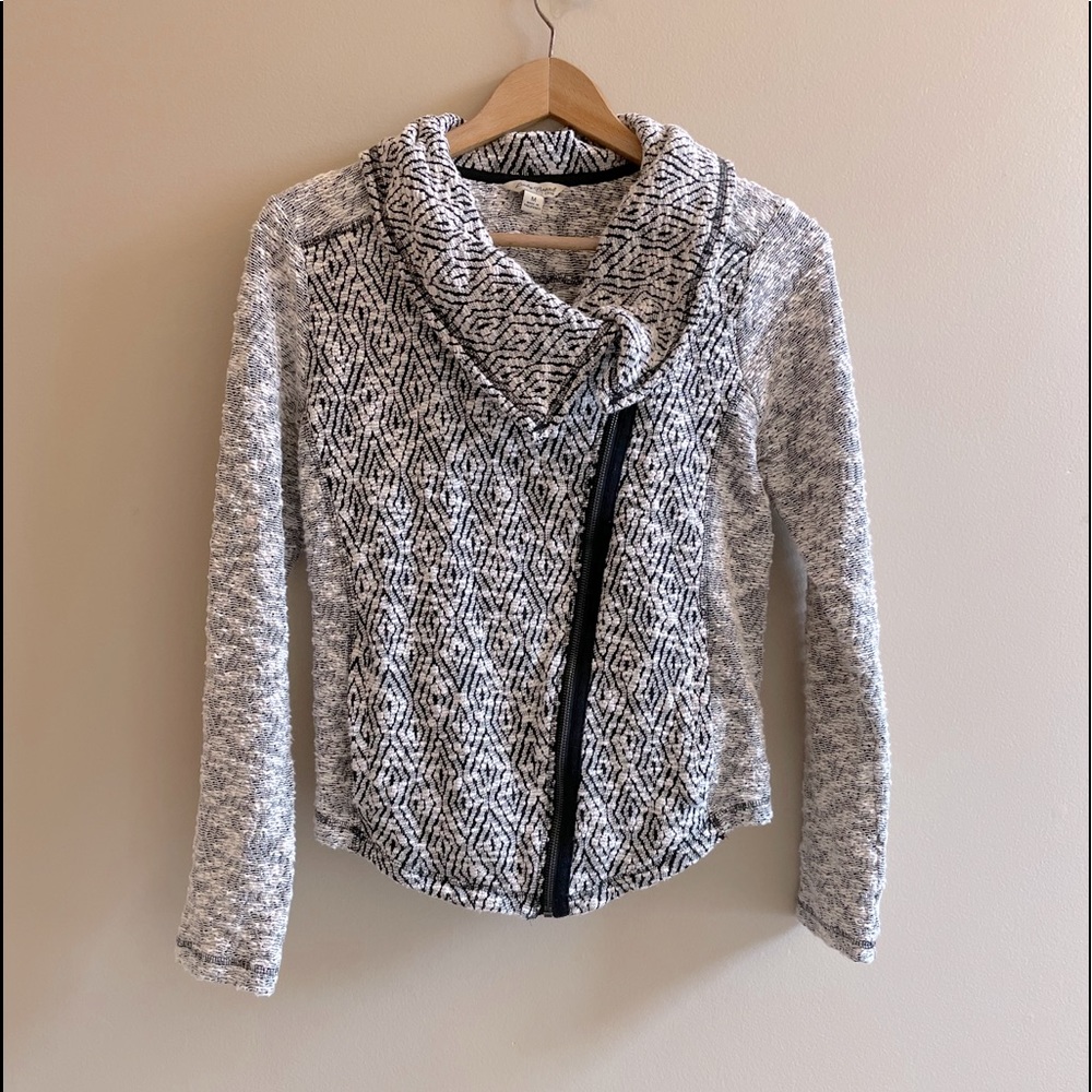 Lucky Brand asymmetrical zip up sweater